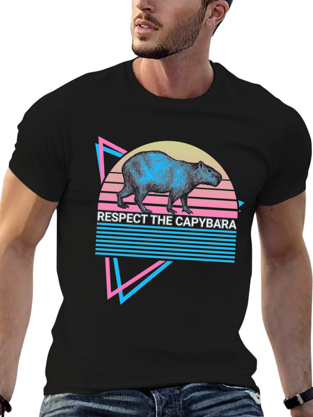 Respect The Capybara Graphic Tee
