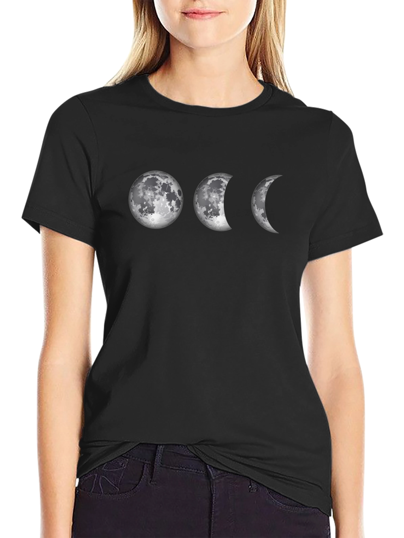 Moon Phases Black T-Shirt