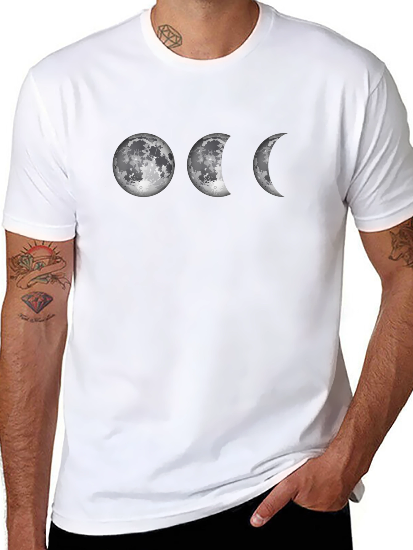 Moon Phases Black T-Shirt