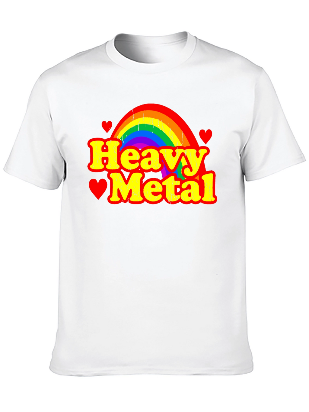 Heavy Metal Rainbow Graphic T-Shirt