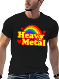 Heavy Metal Rainbow Graphic T-Shirt