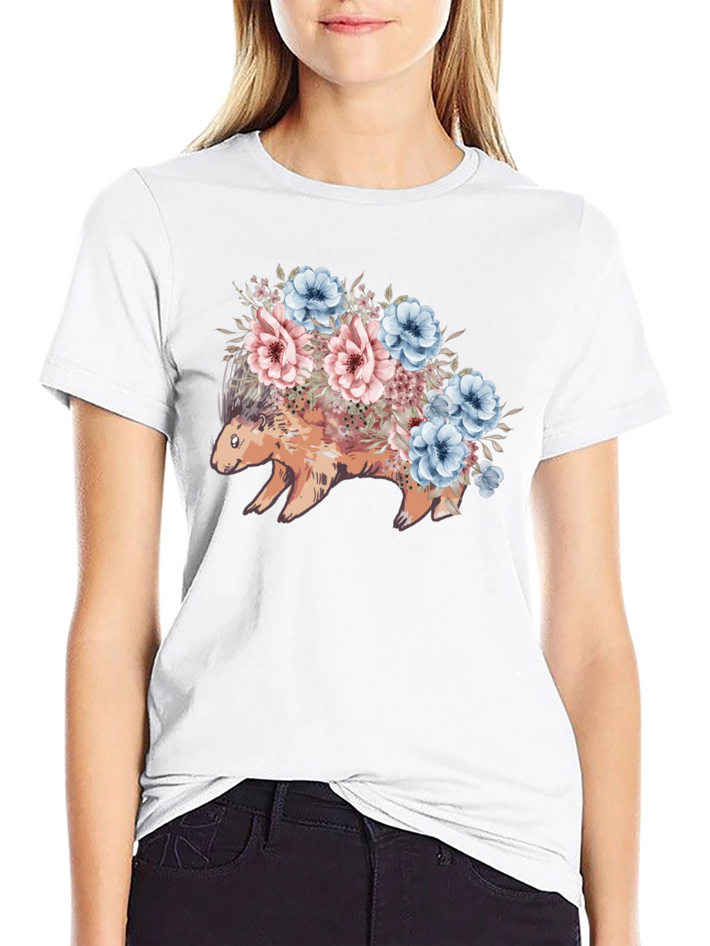 Floral Porcupine Graphic Tee