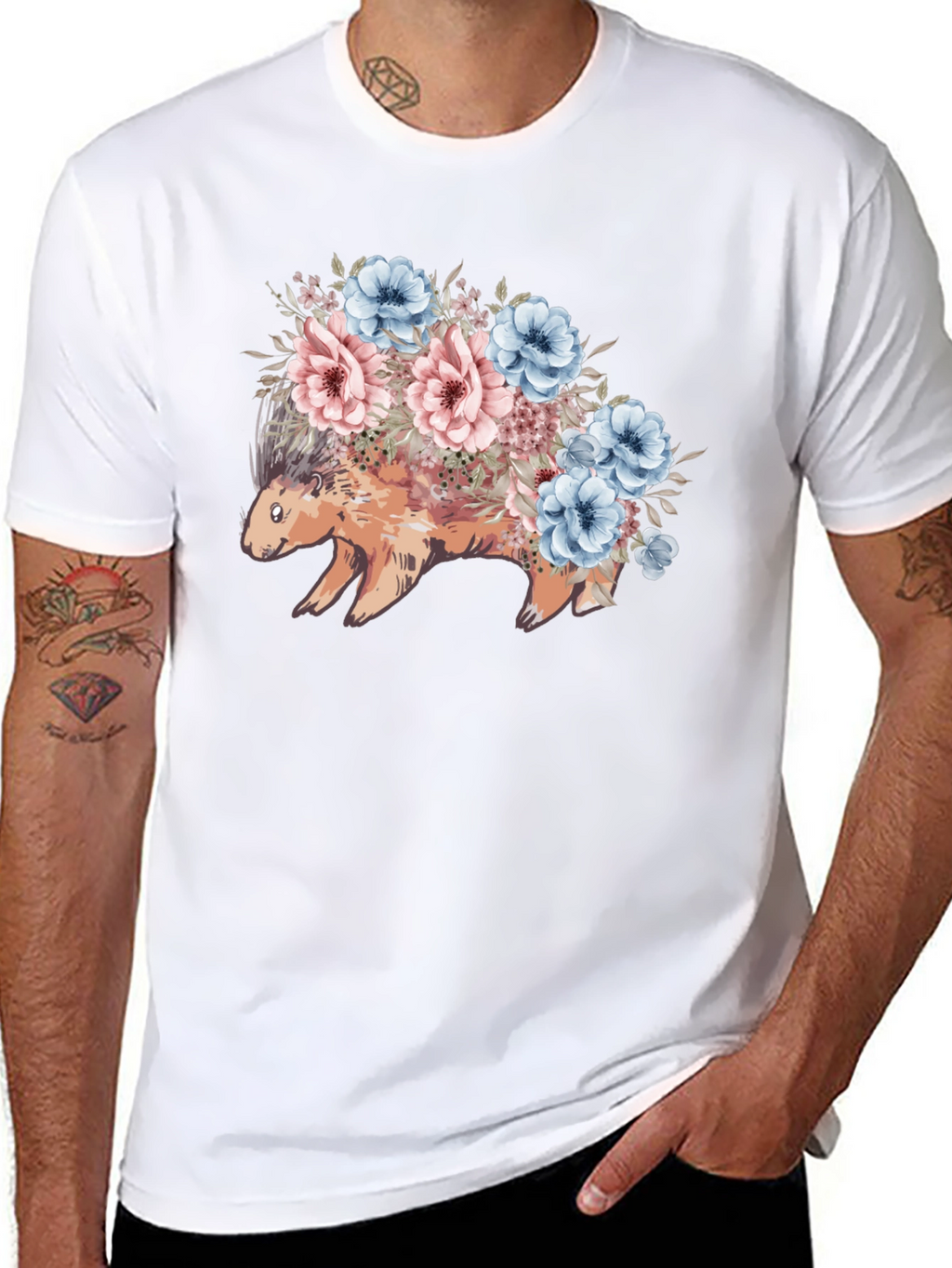 Floral Porcupine Graphic Tee