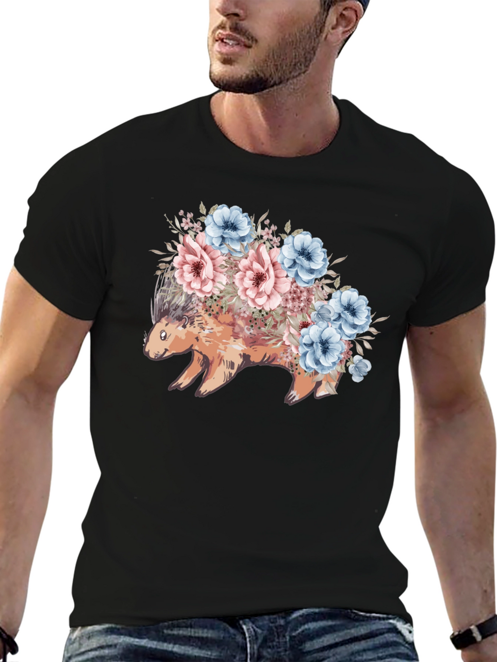 Floral Porcupine Graphic Tee