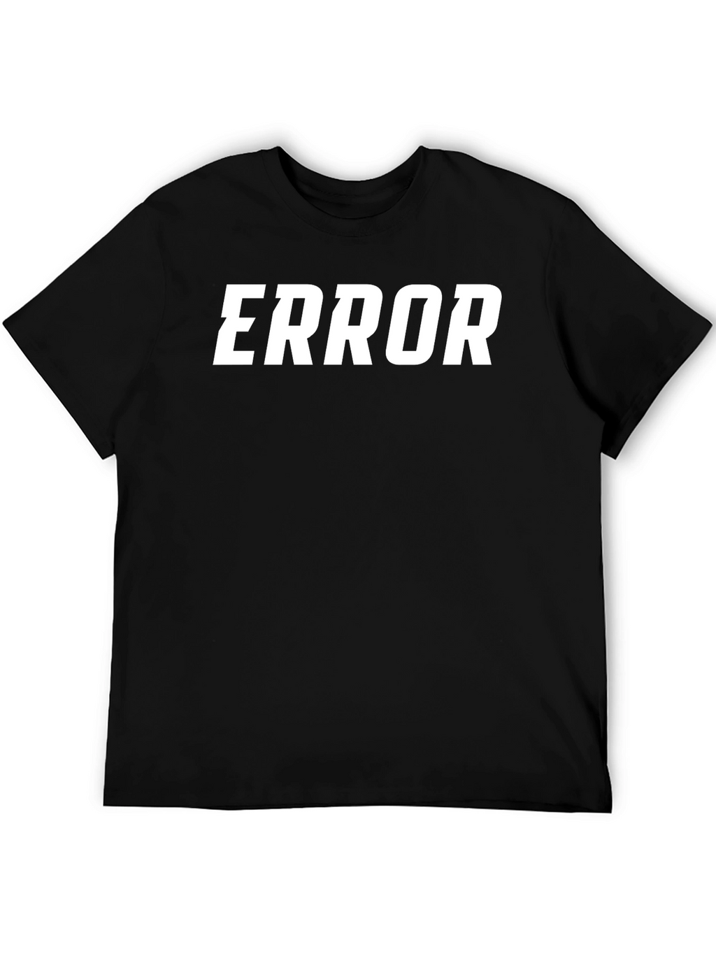 Mens Black Error Graphic T-Shirt