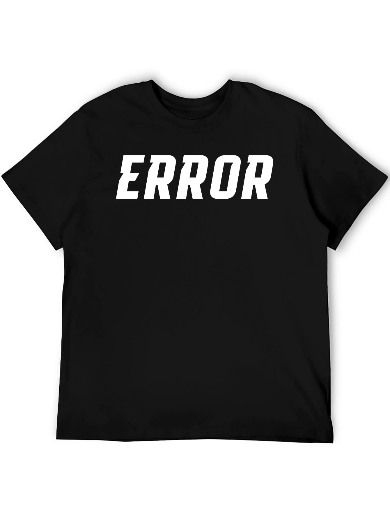 Mens Black Error Graphic T-Shirt