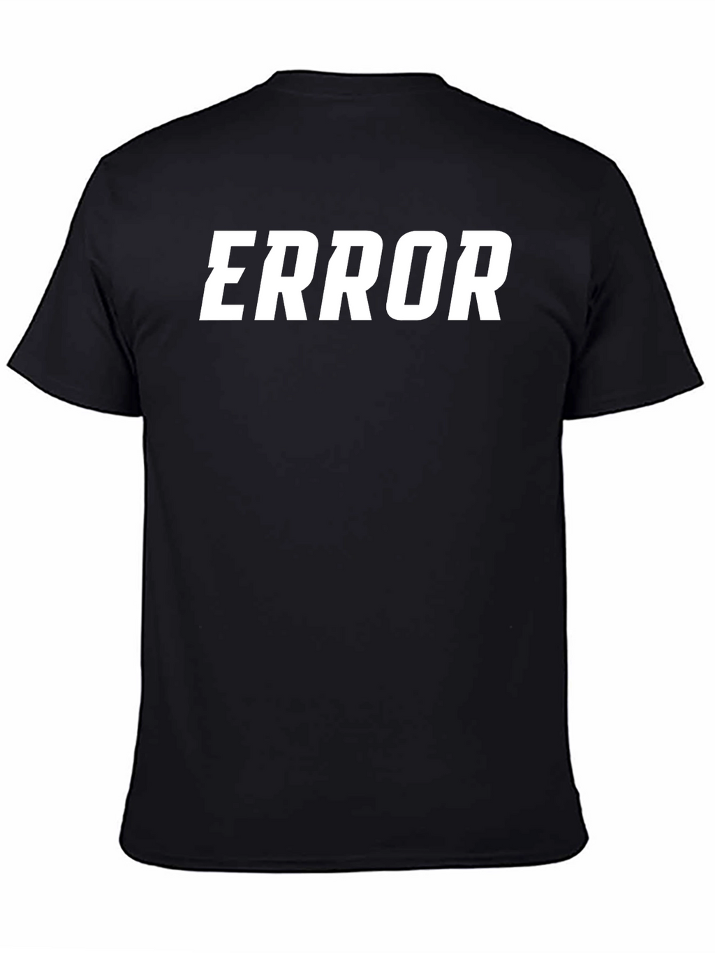 Mens Black Error Graphic T-Shirt