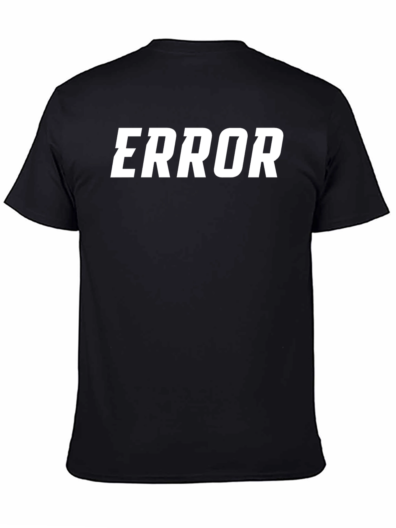 Mens Black Error Graphic T-Shirt