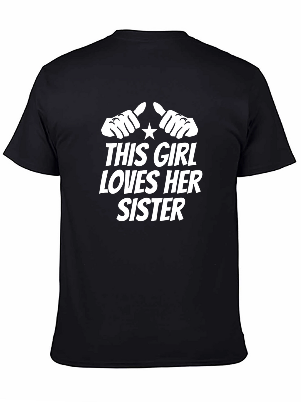 This Girl Loves Her Sister Black T-Shirt