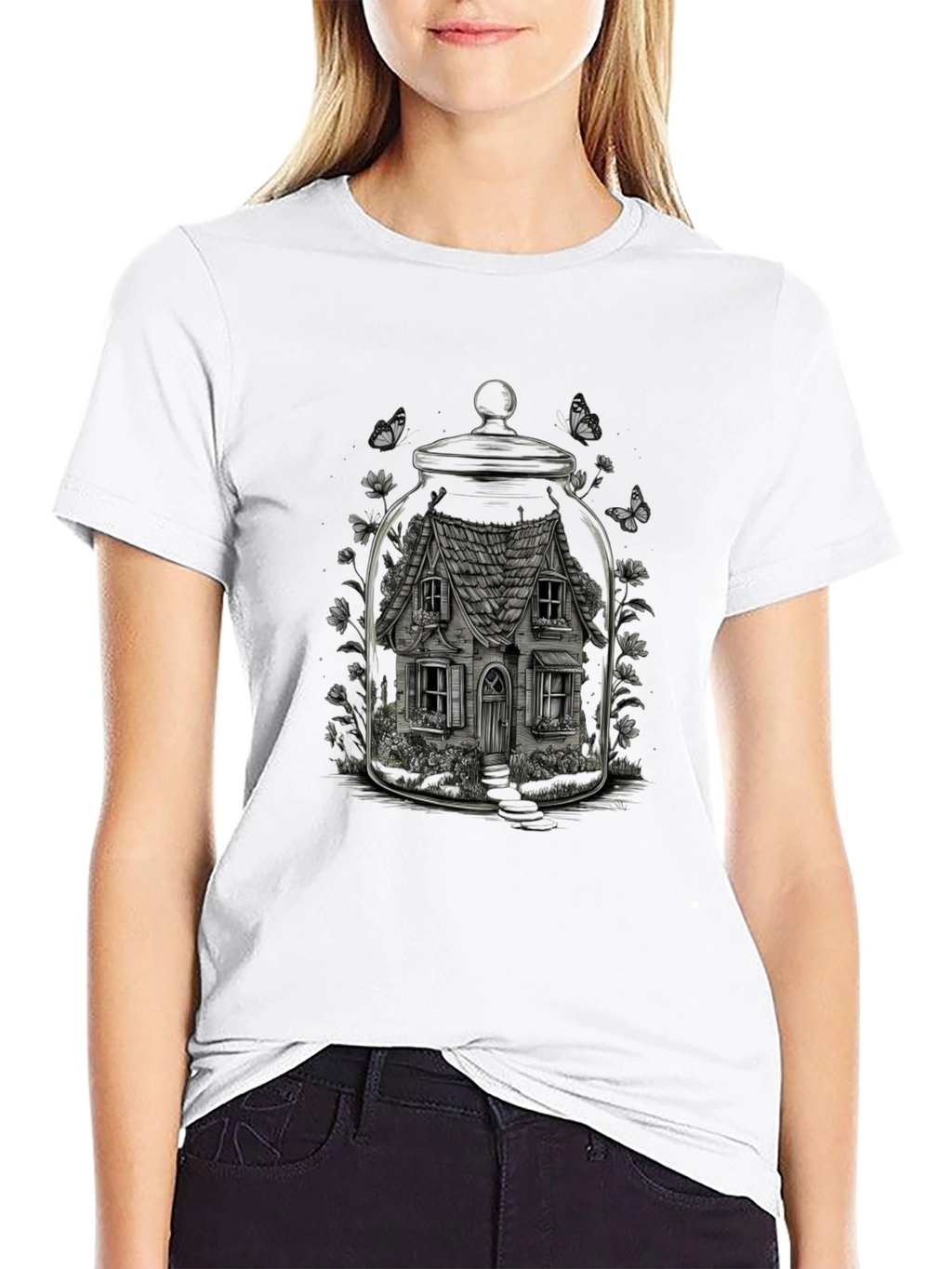 Enchanted House T-Shirt - Whimsical Graphic Tee