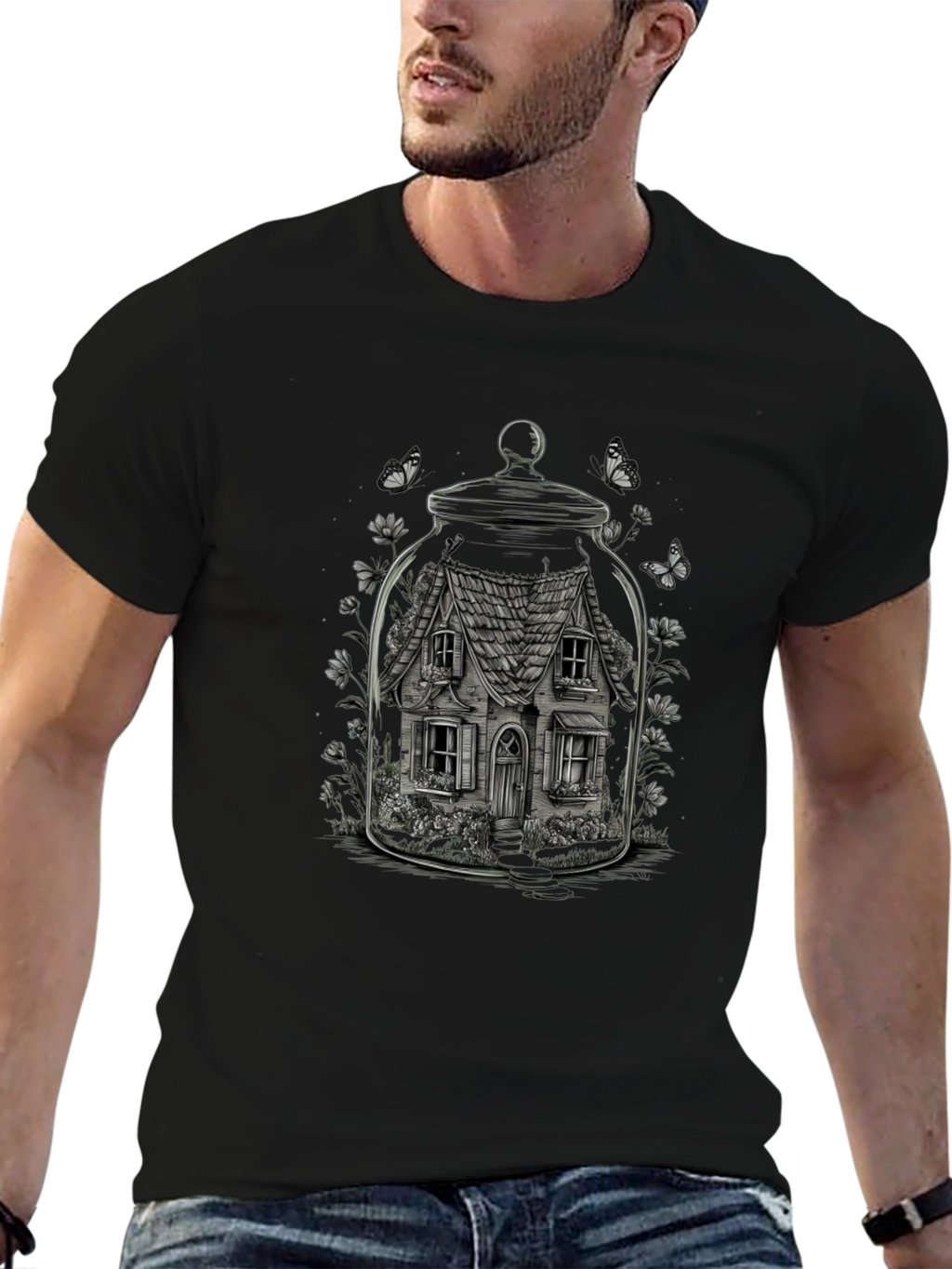Enchanted House T-Shirt - Whimsical Graphic Tee