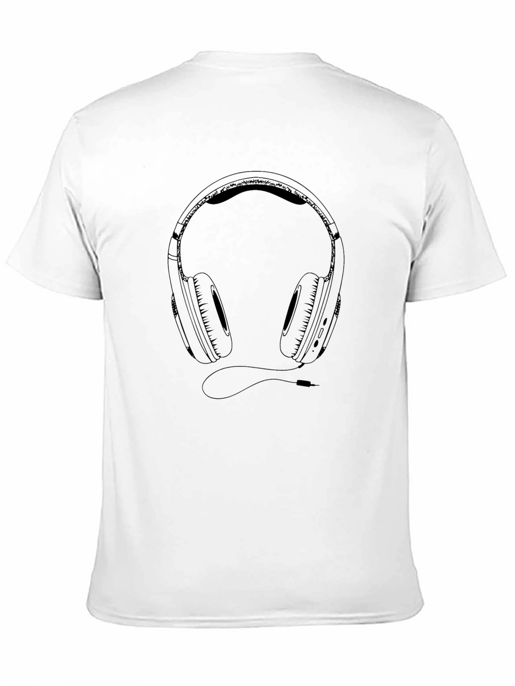 Headphone Graphic Black T-Shirt