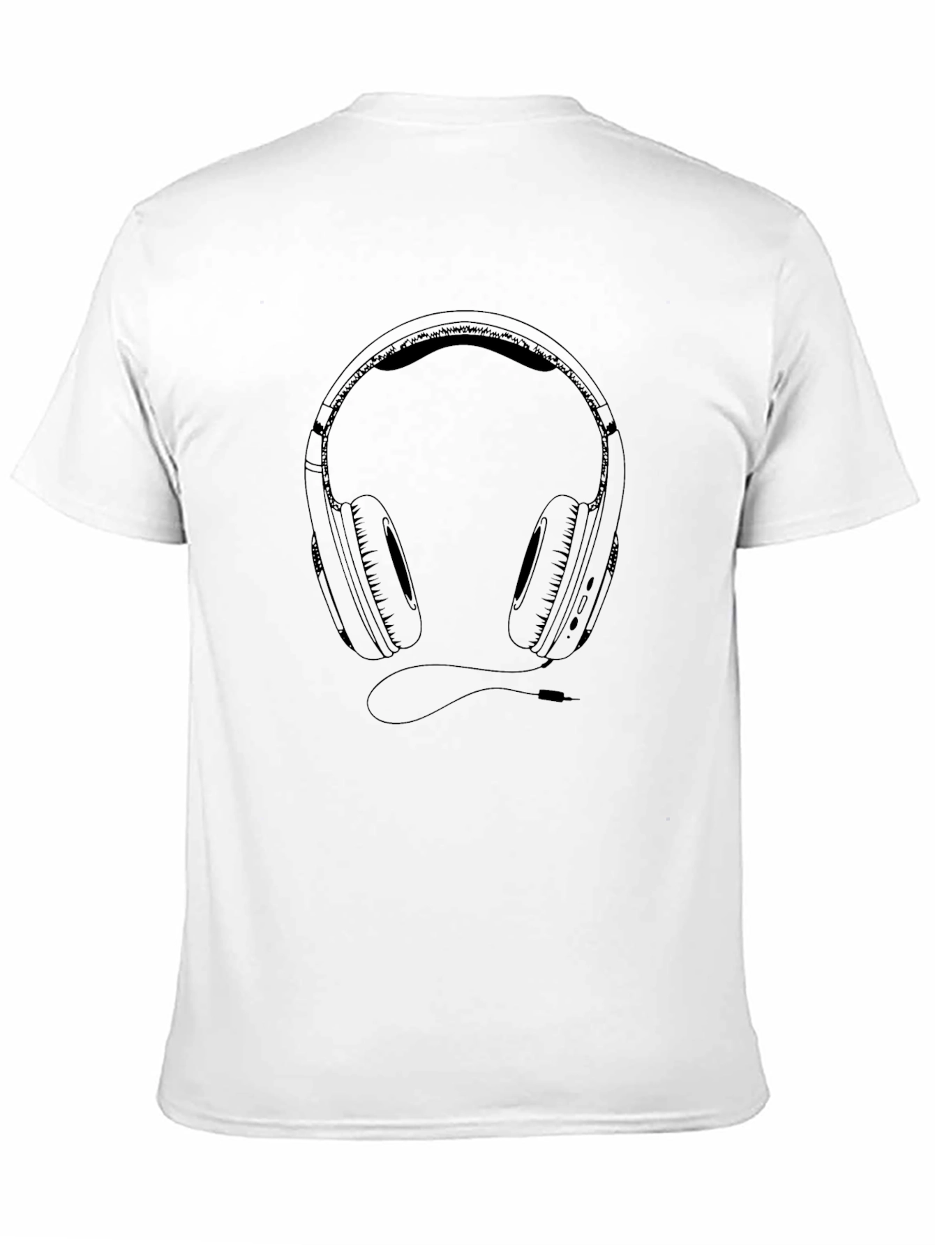 Headphone Graphic Black T-Shirt