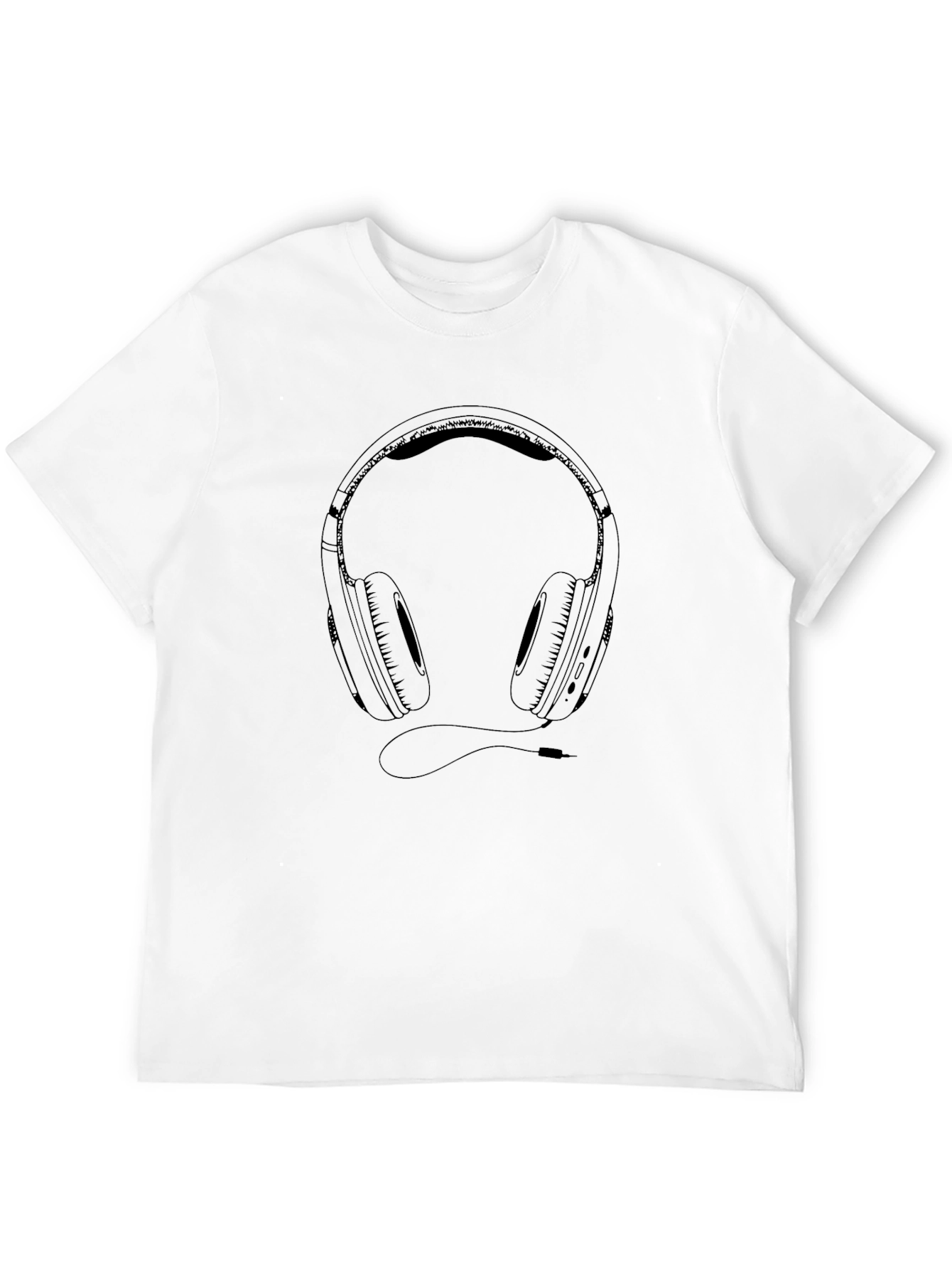Headphone Graphic Black T-Shirt