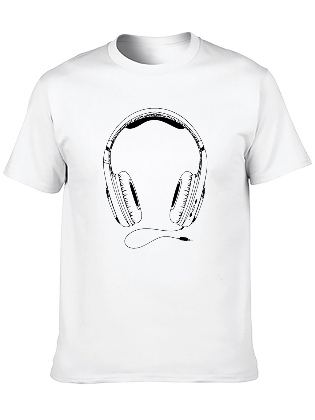 Headphone Graphic Black T-Shirt