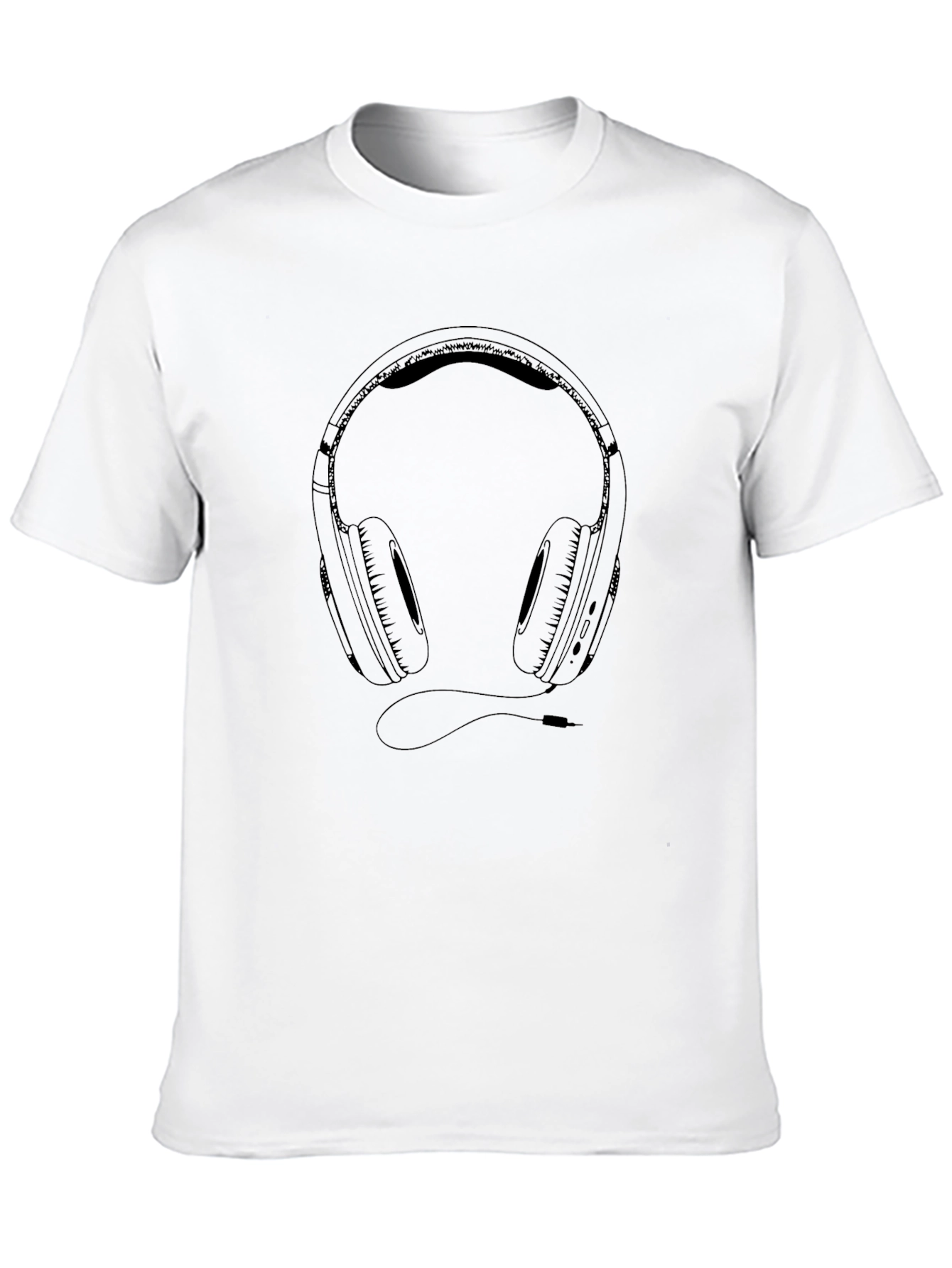 Headphone Graphic Black T-Shirt
