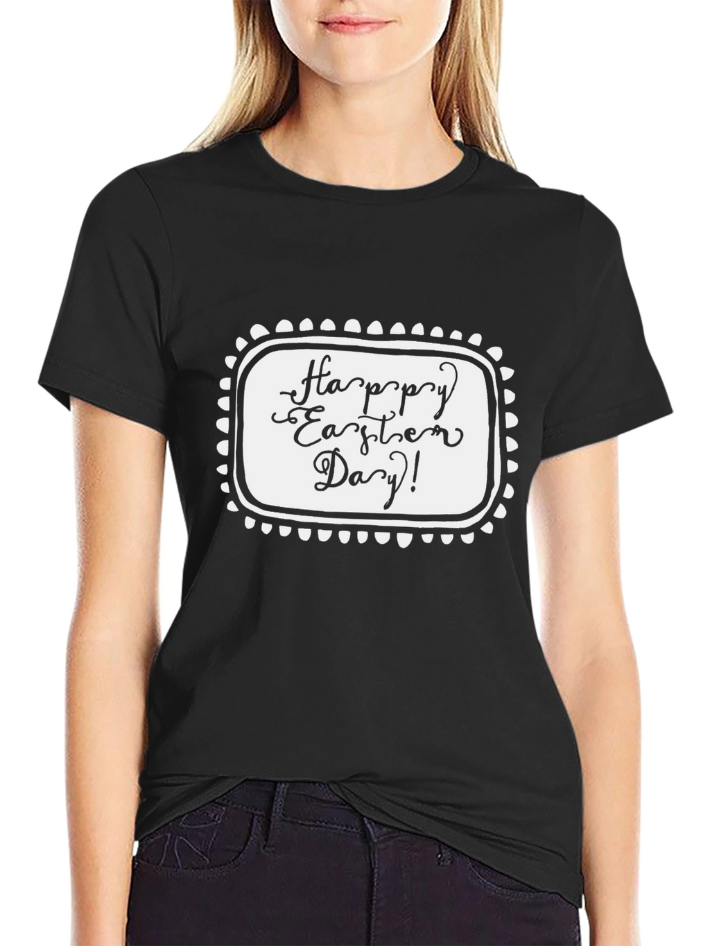 Happy Easter Day Black T-Shirt