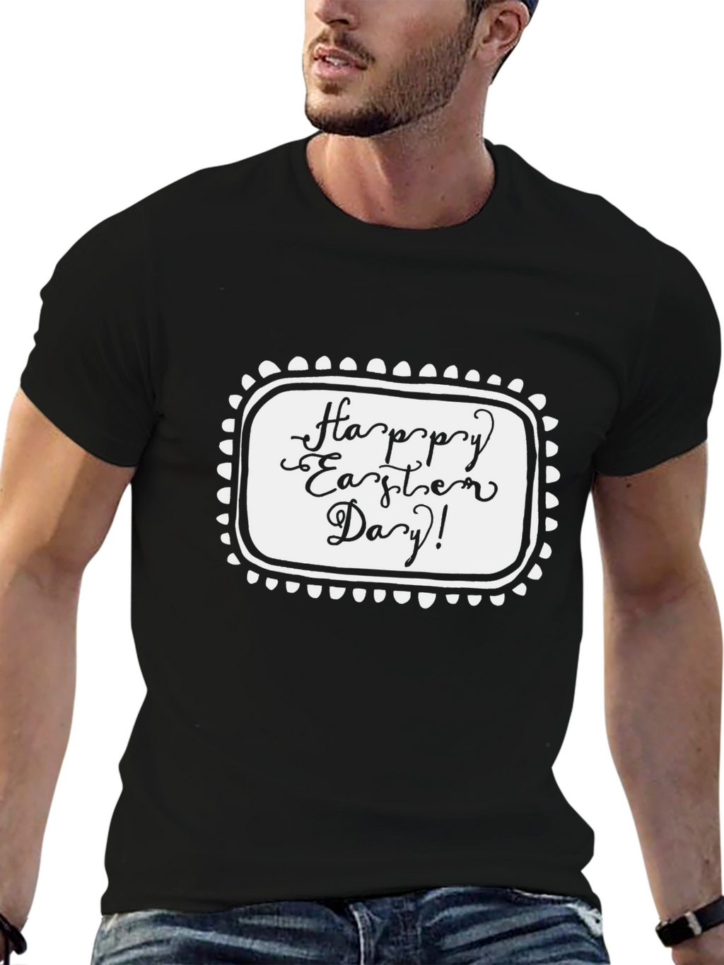 Happy Easter Day Black T-Shirt