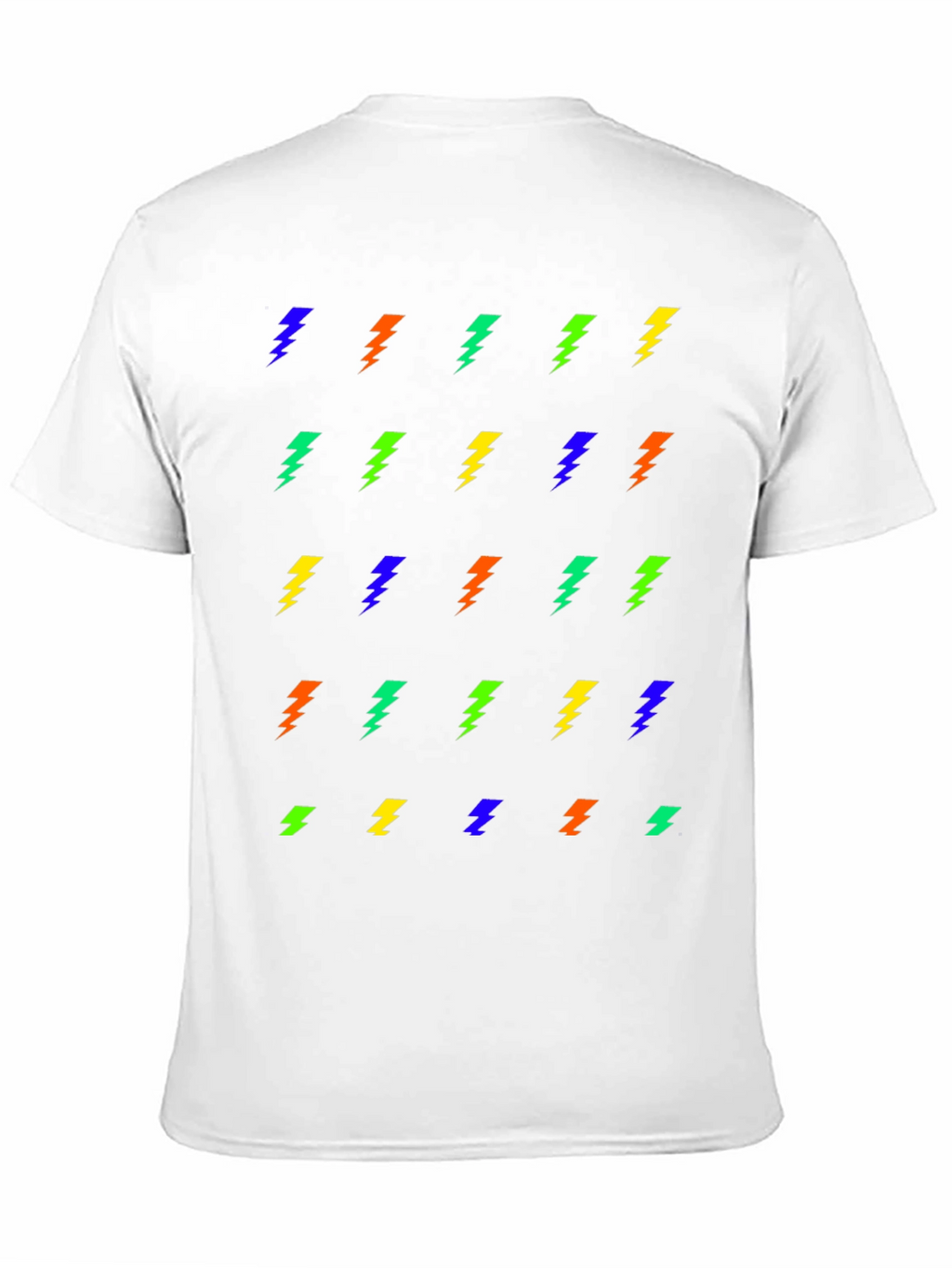 Lightning Bolt Pattern Black T-Shirt