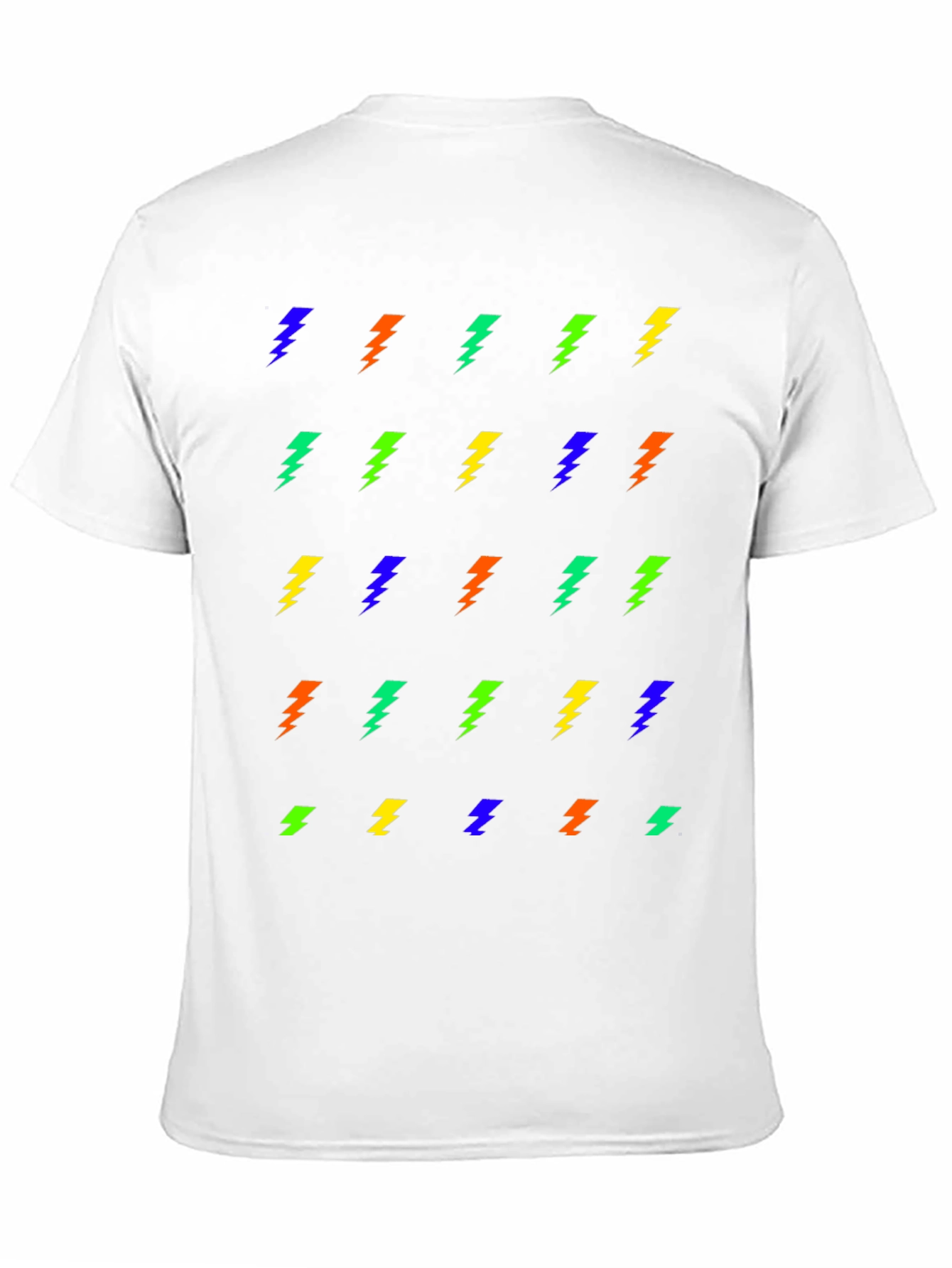 Lightning Bolt Pattern Black T-Shirt