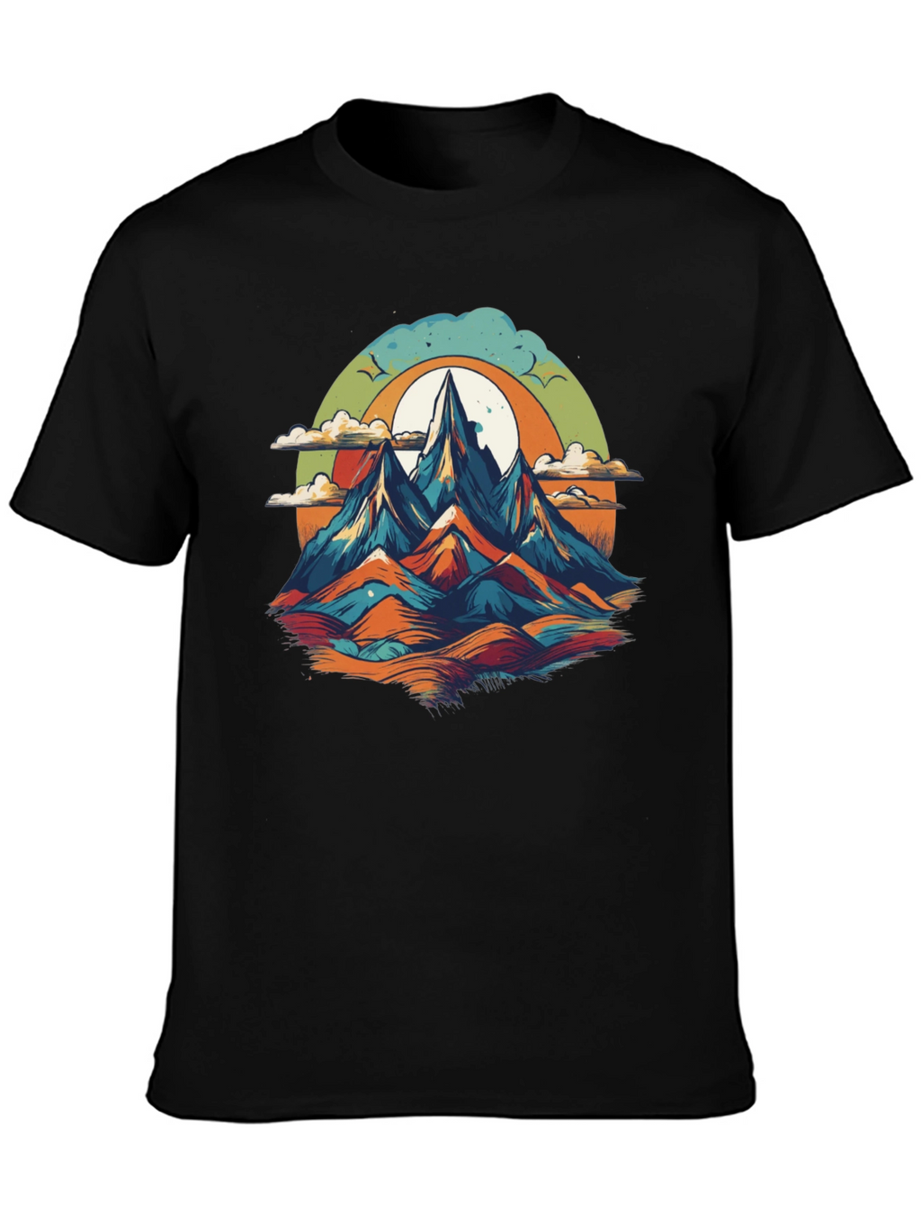 Mountain Graphic Tee - Black Unisex T-Shirt