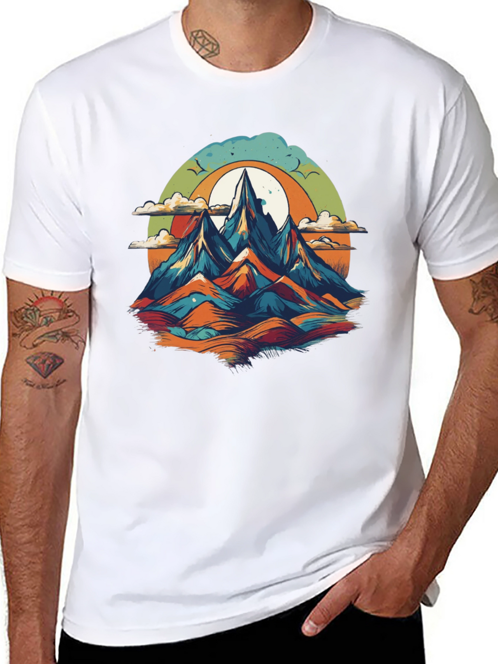 Mountain Graphic Tee - Black Unisex T-Shirt
