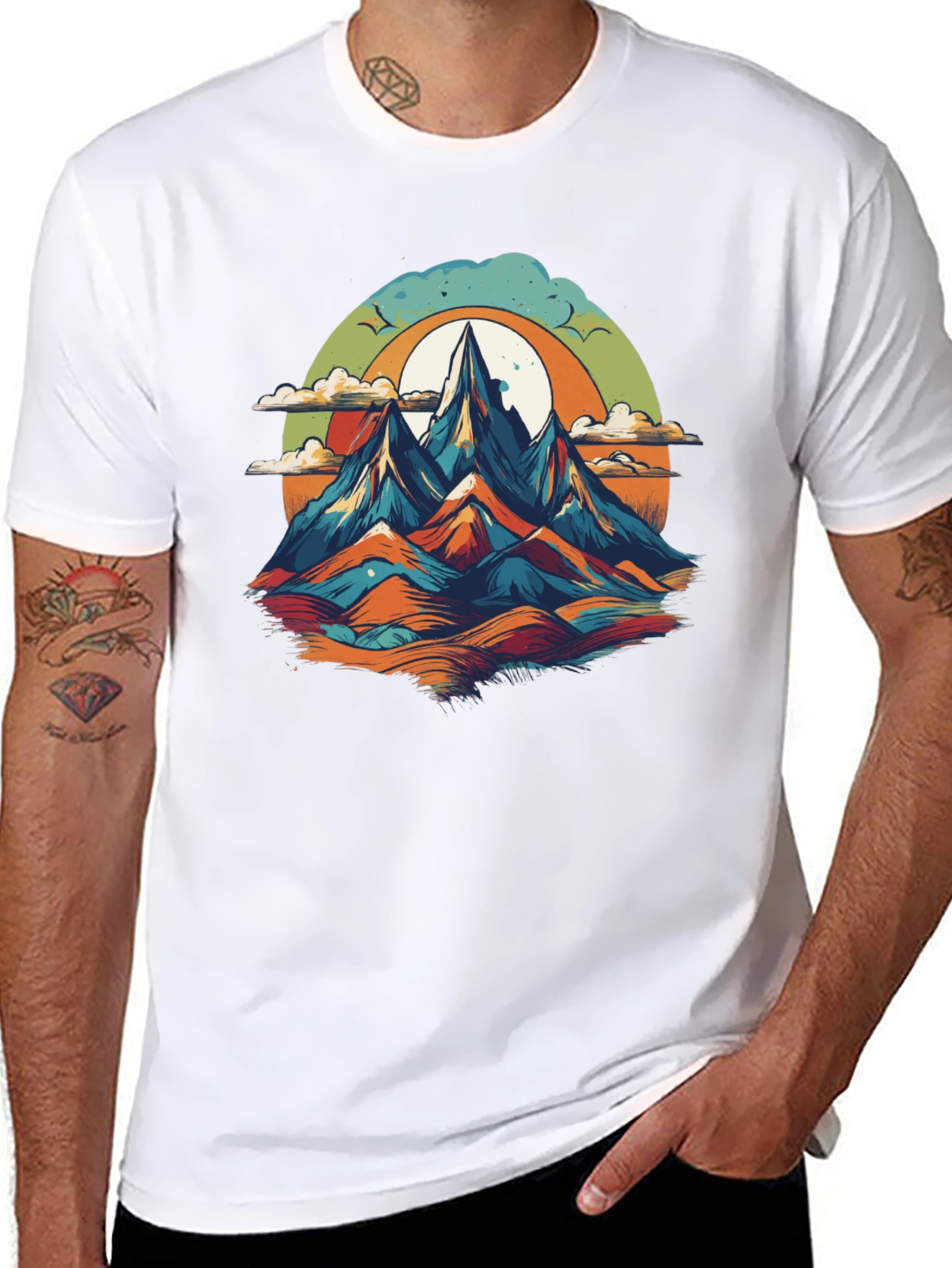 Mountain Graphic Tee - Black Unisex T-Shirt
