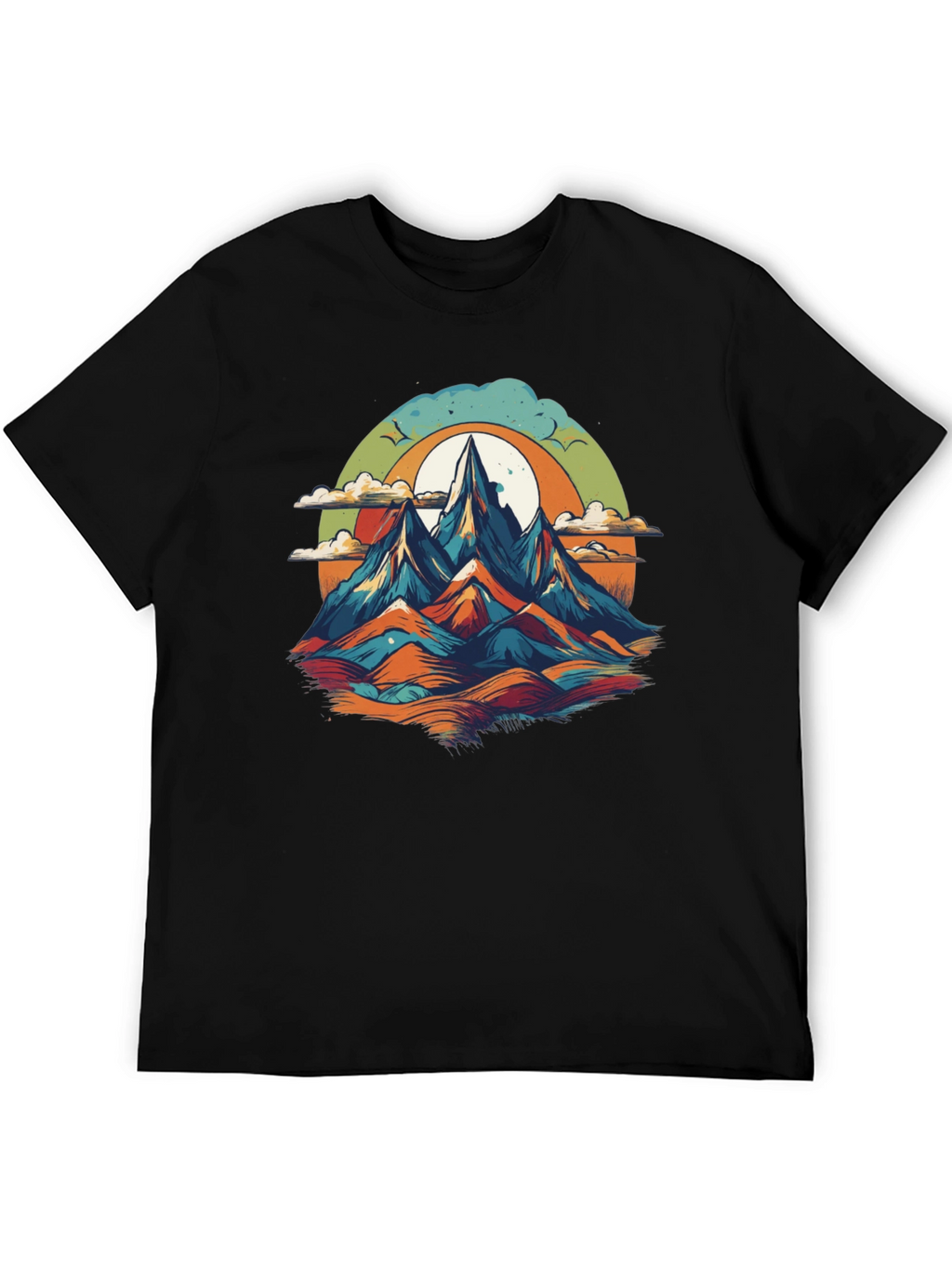 Mountain Graphic Tee - Black Unisex T-Shirt