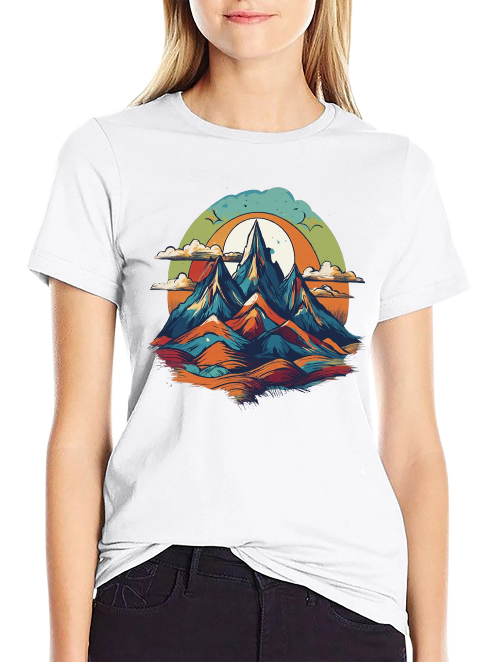 Mountain Graphic Tee - Black Unisex T-Shirt