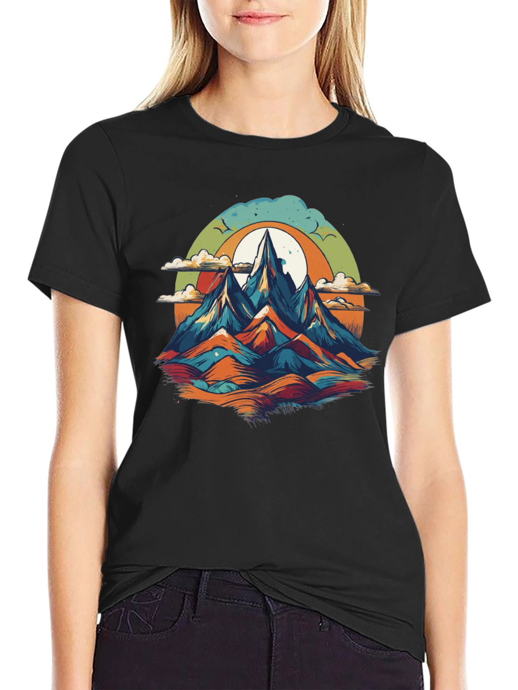 Mountain Graphic Tee - Black Unisex T-Shirt