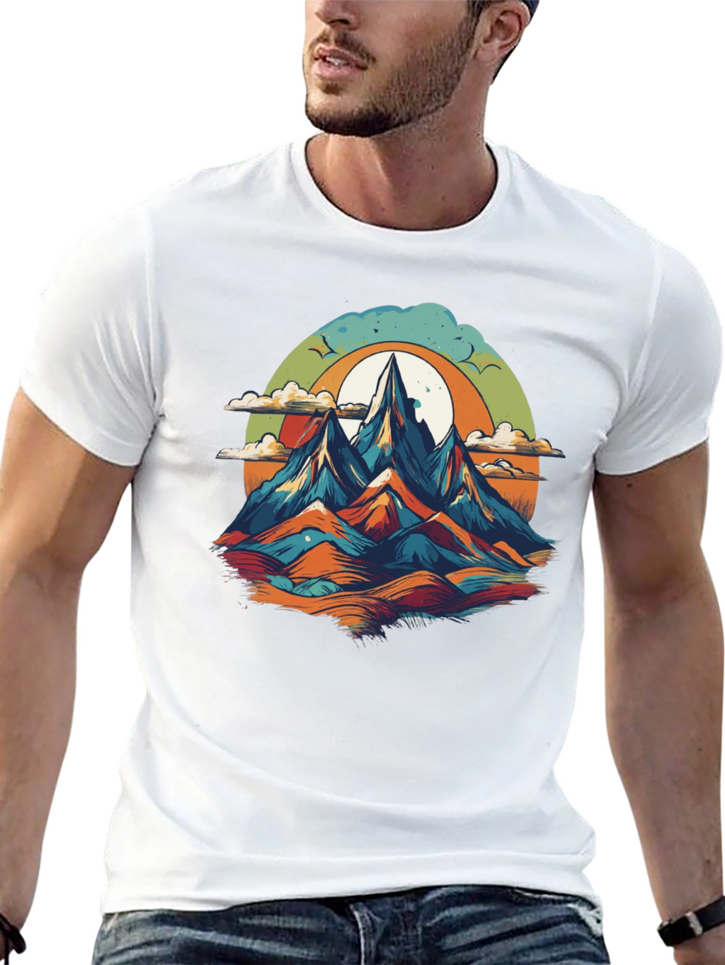 Mountain Graphic Tee - Black Unisex T-Shirt