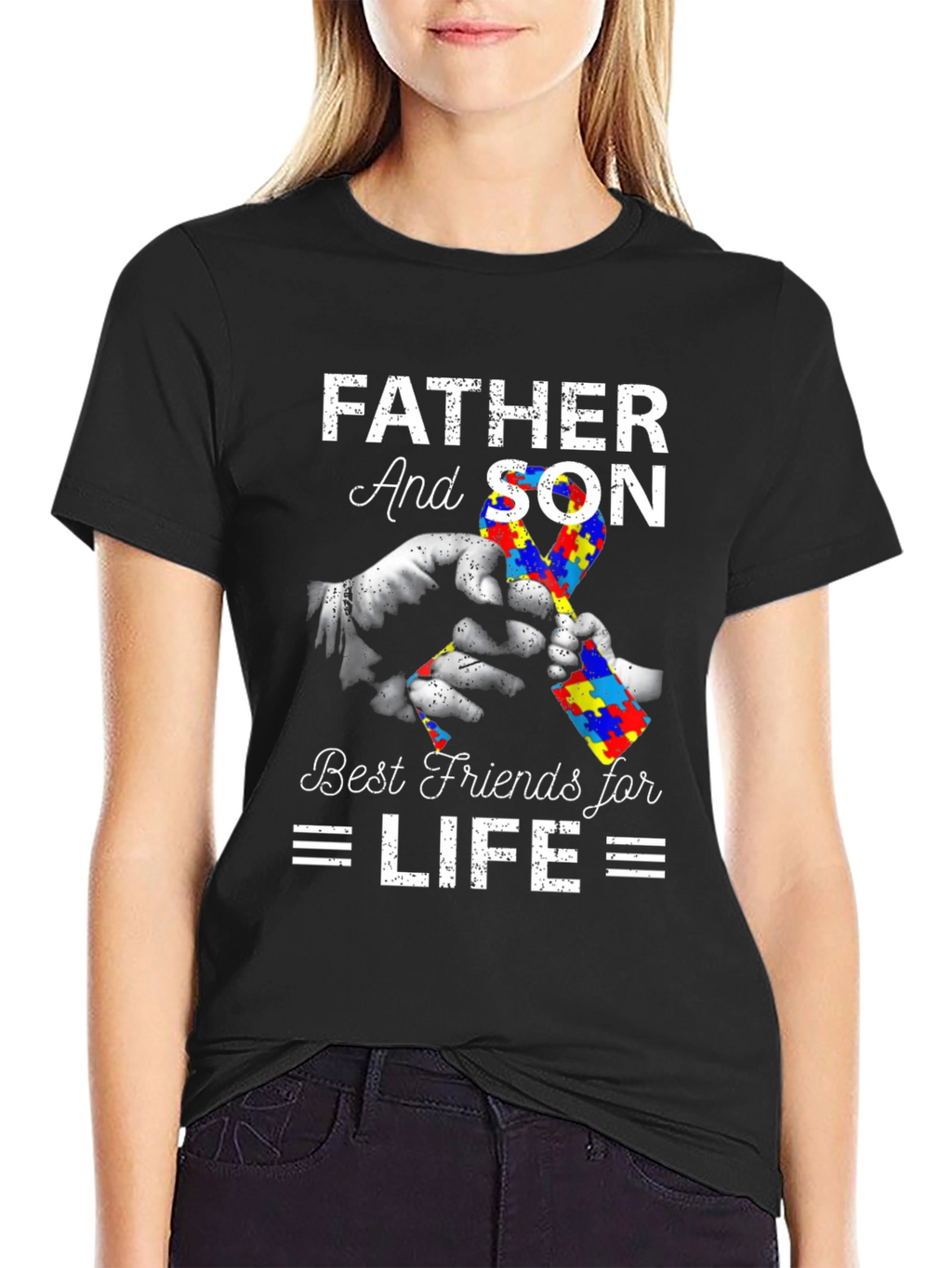Father and Son Autism Awareness T-Shirt