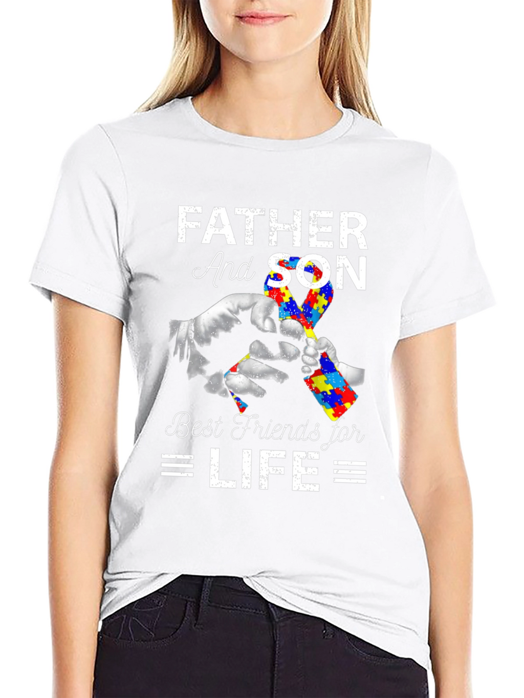Father and Son Autism Awareness T-Shirt