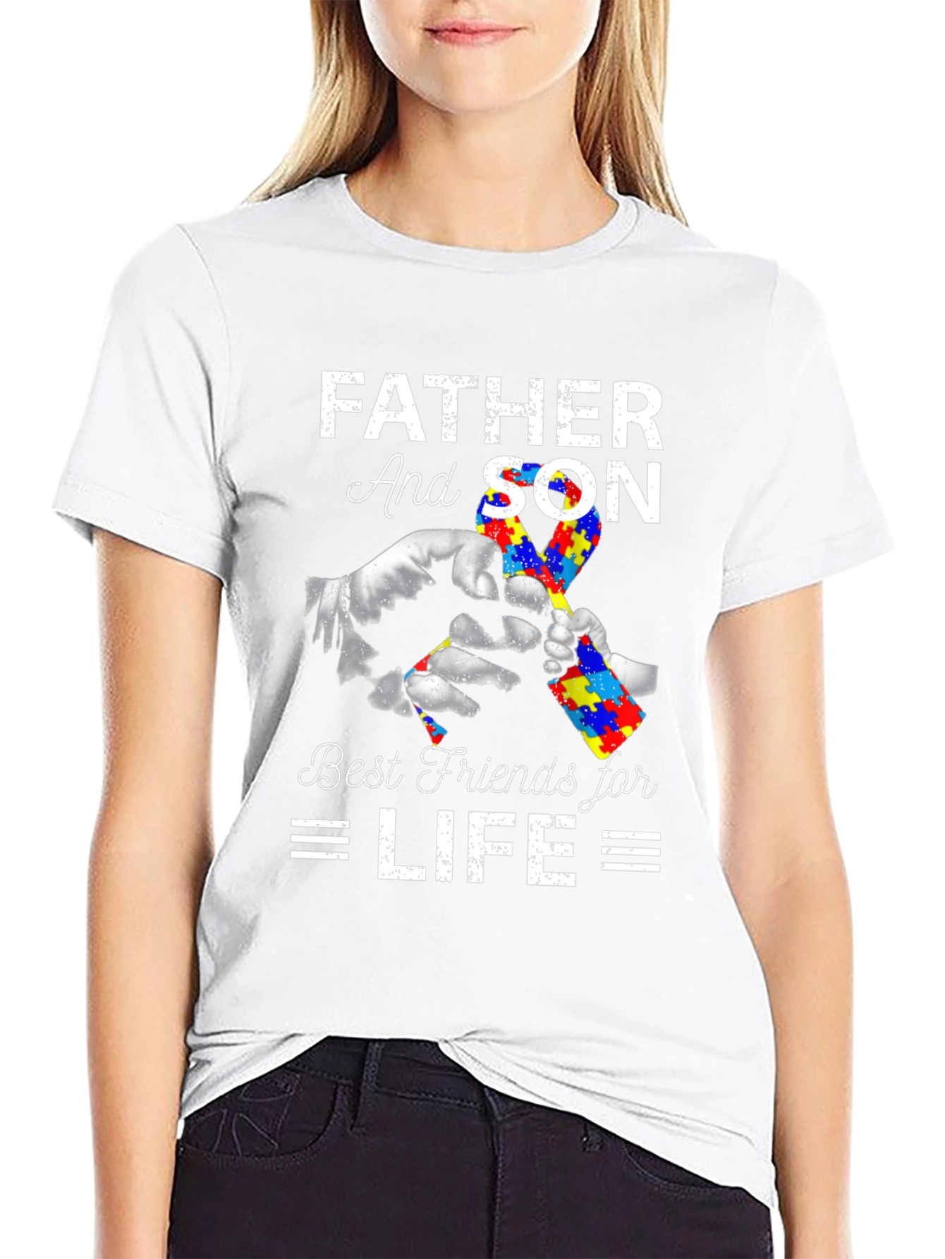 Father and Son Autism Awareness T-Shirt