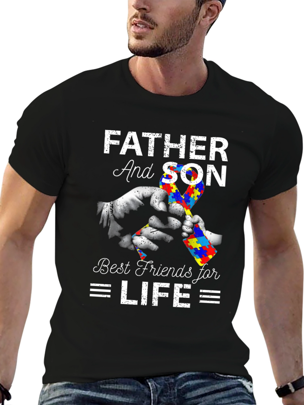 Father and Son Autism Awareness T-Shirt
