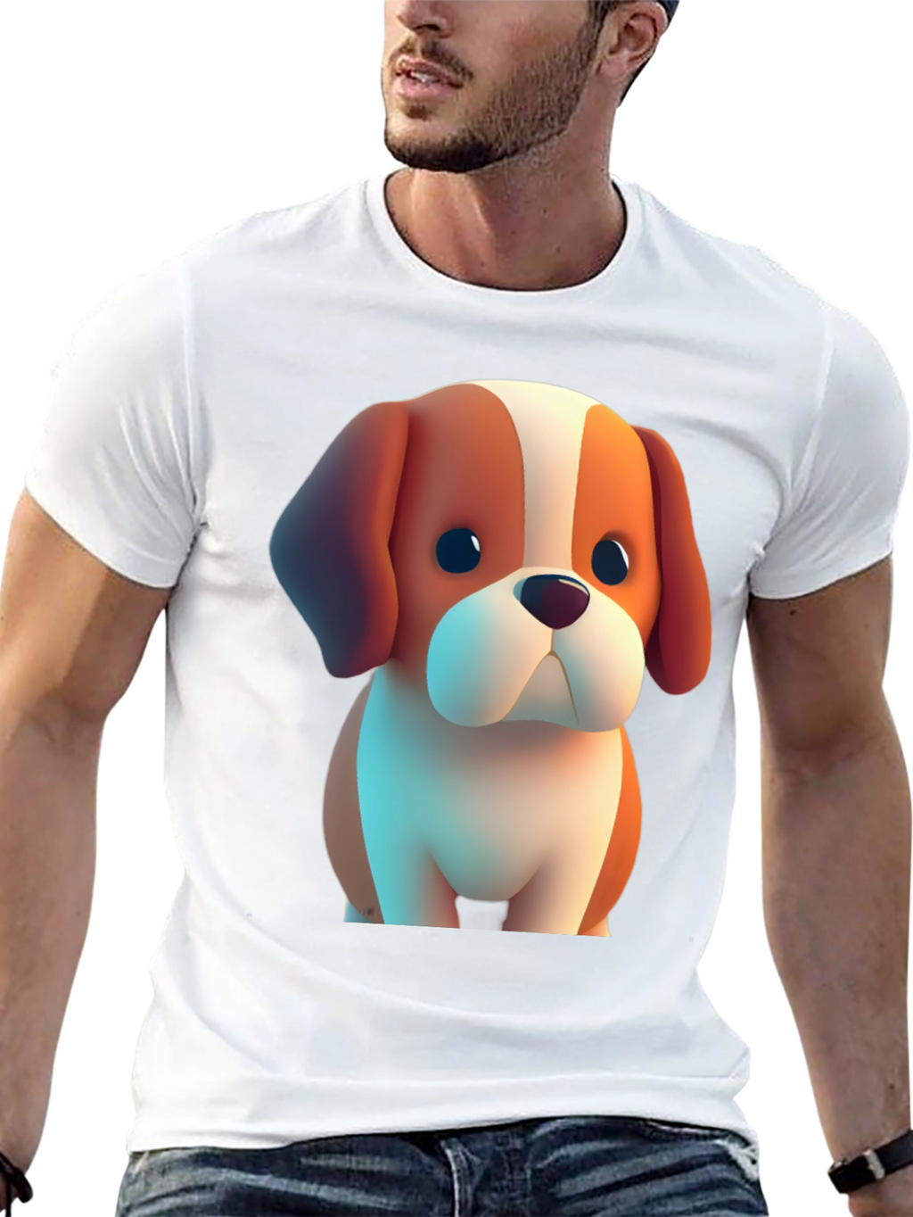 Cute Cartoon Dog T-Shirt – Fun Puppy Graphic Tee