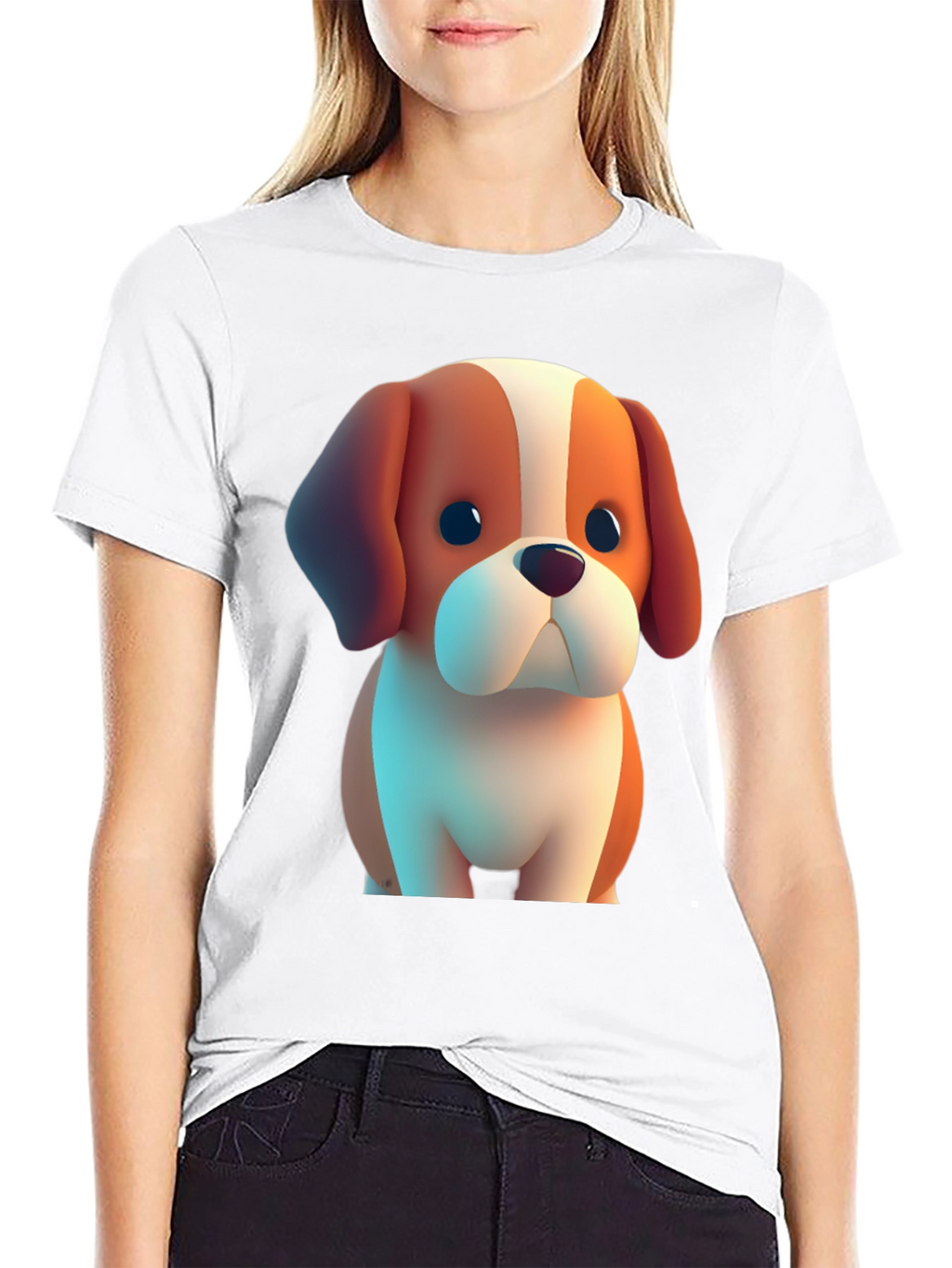 Cute Cartoon Dog T-Shirt – Fun Puppy Graphic Tee