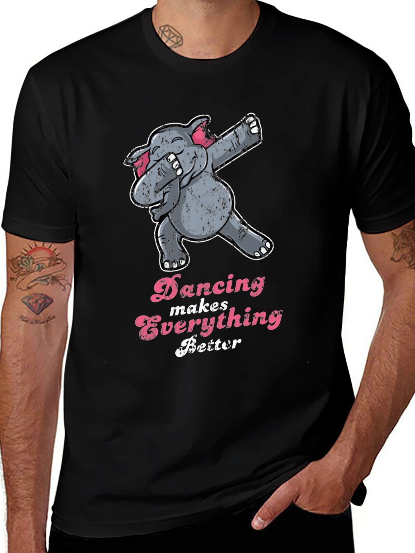 Dancing Elephant Graphic Tee - Makes Everything Better!