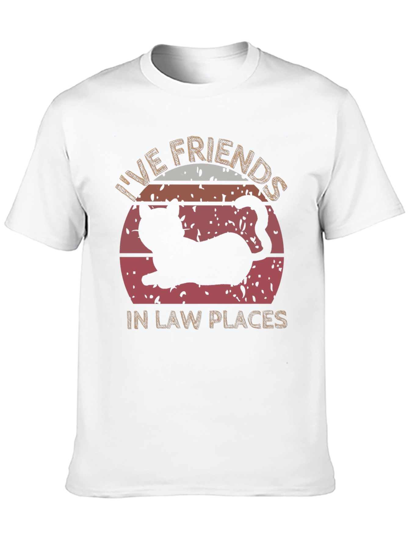 Live Friends in Law Places Cat T-Shirt