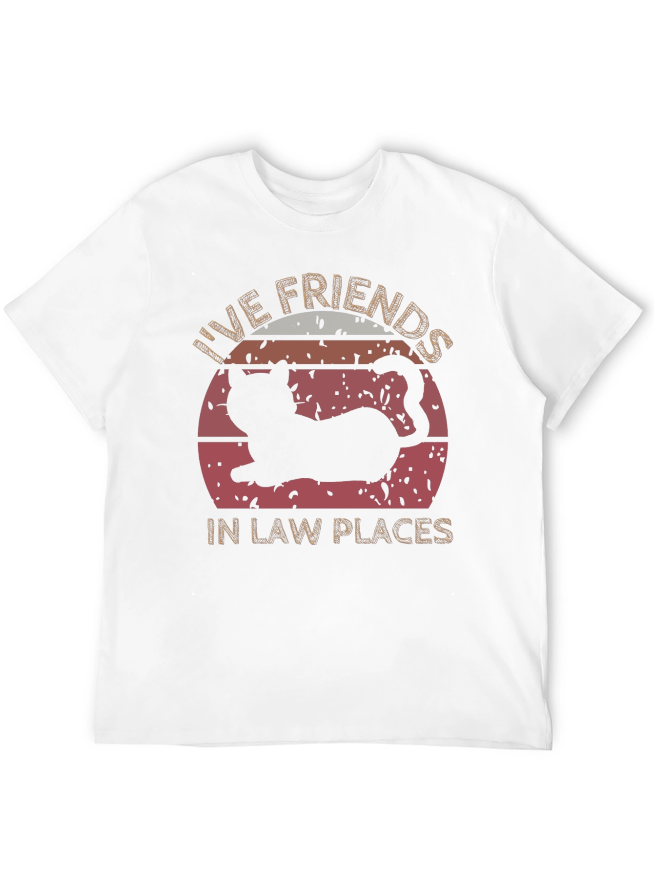 Live Friends in Law Places Cat T-Shirt