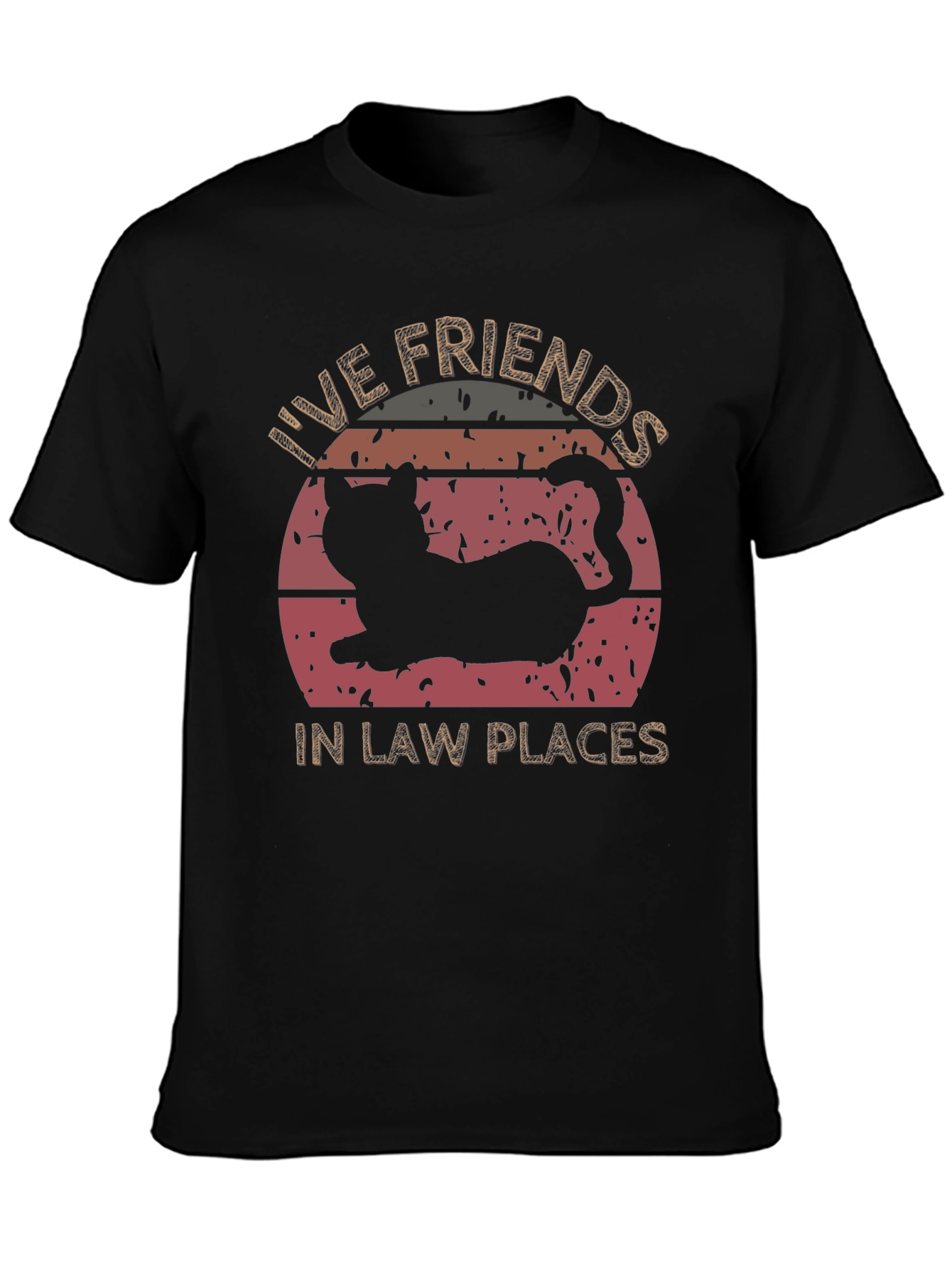 Live Friends in Law Places Cat T-Shirt