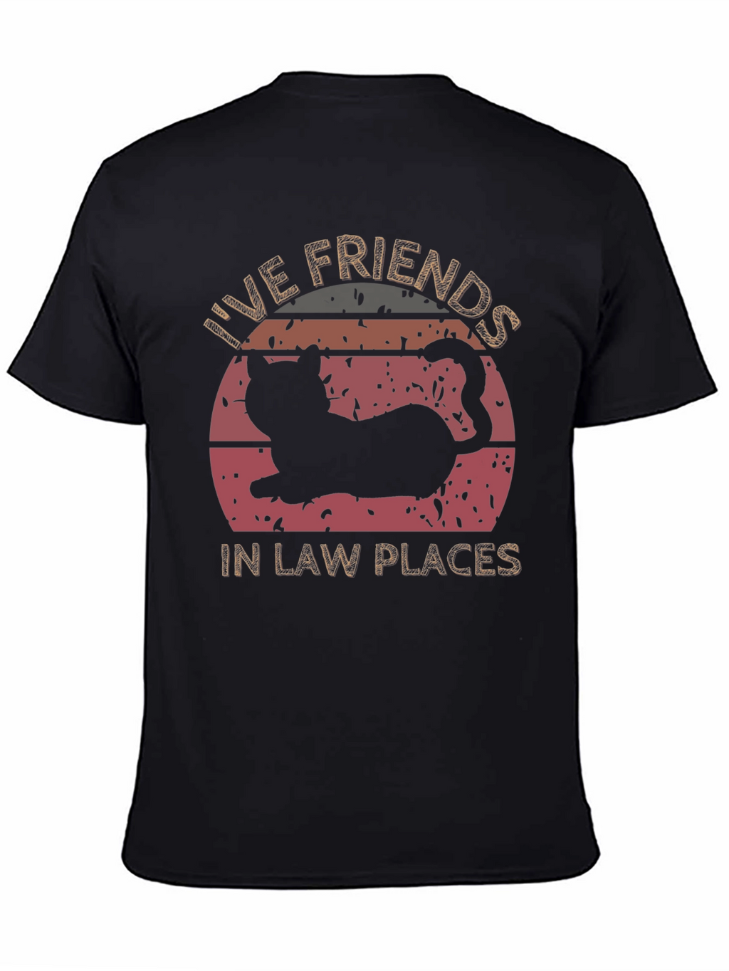 Live Friends in Law Places Cat T-Shirt