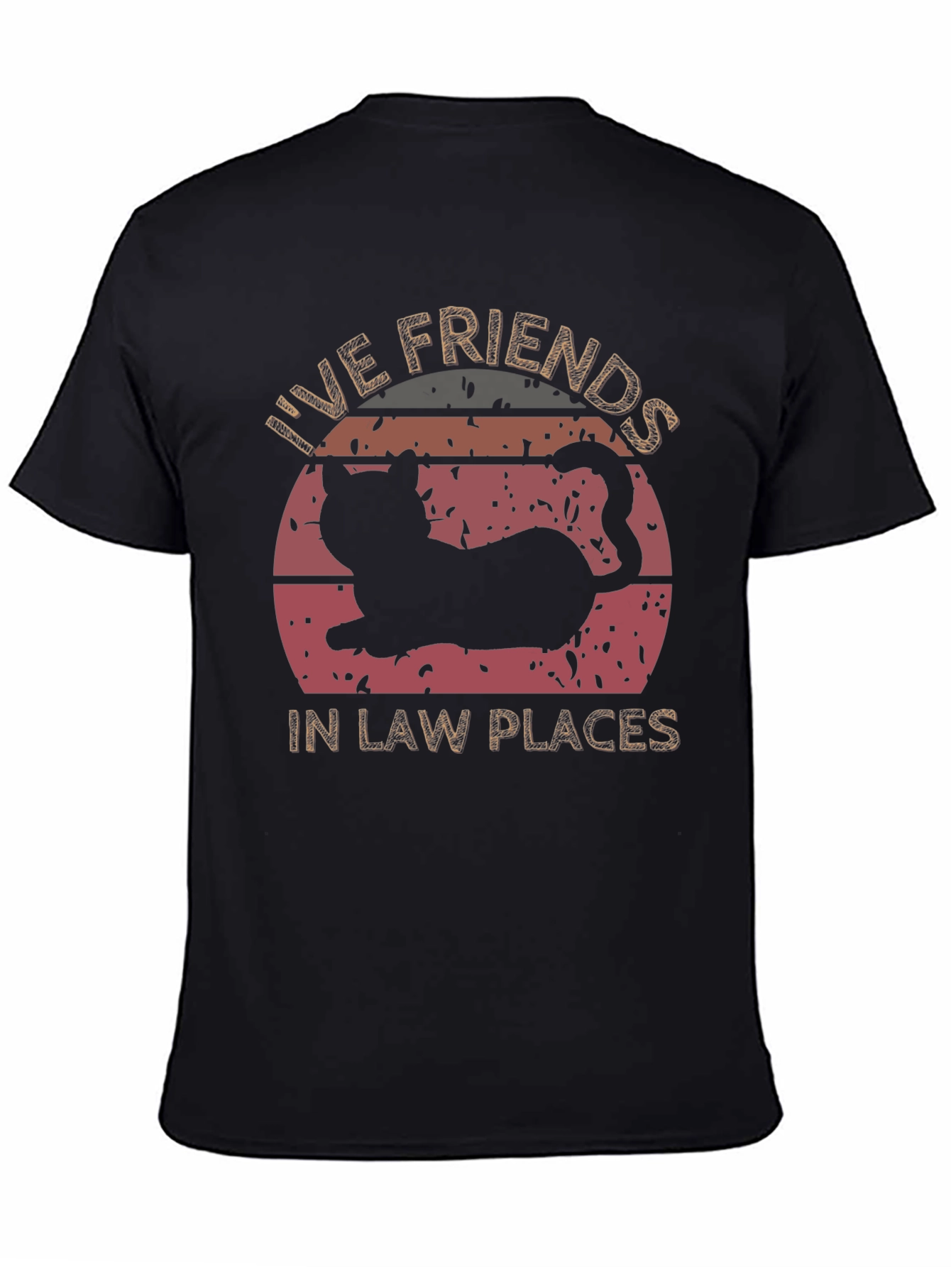 Live Friends in Law Places Cat T-Shirt