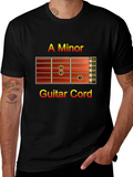 A Minor Guitar Chord Black T-Shirt
