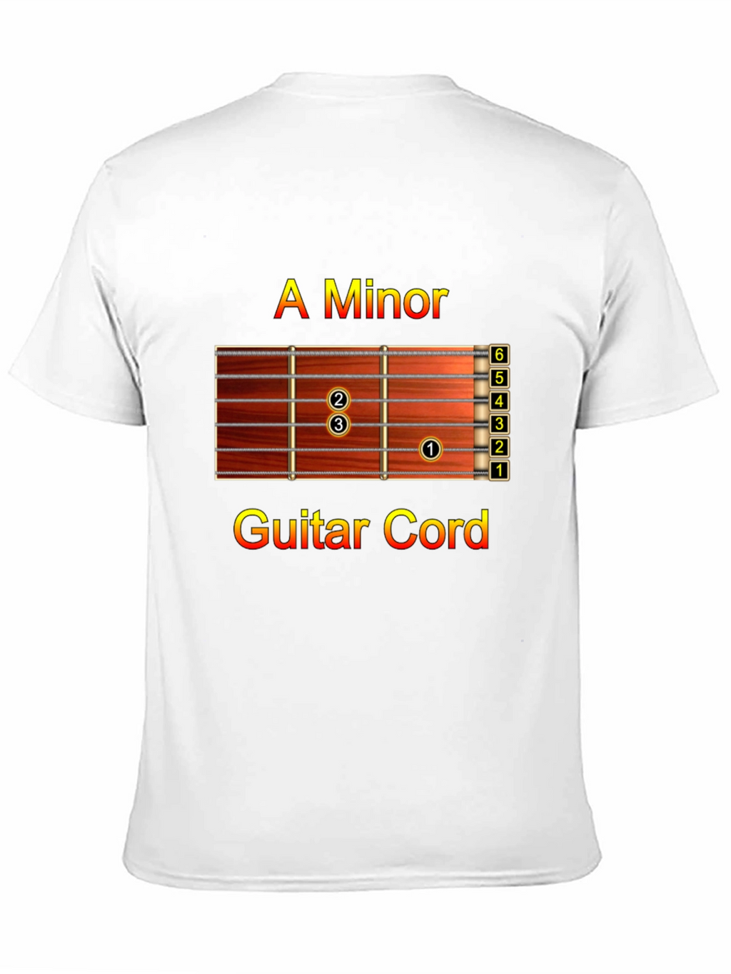 A Minor Guitar Chord Black T-Shirt