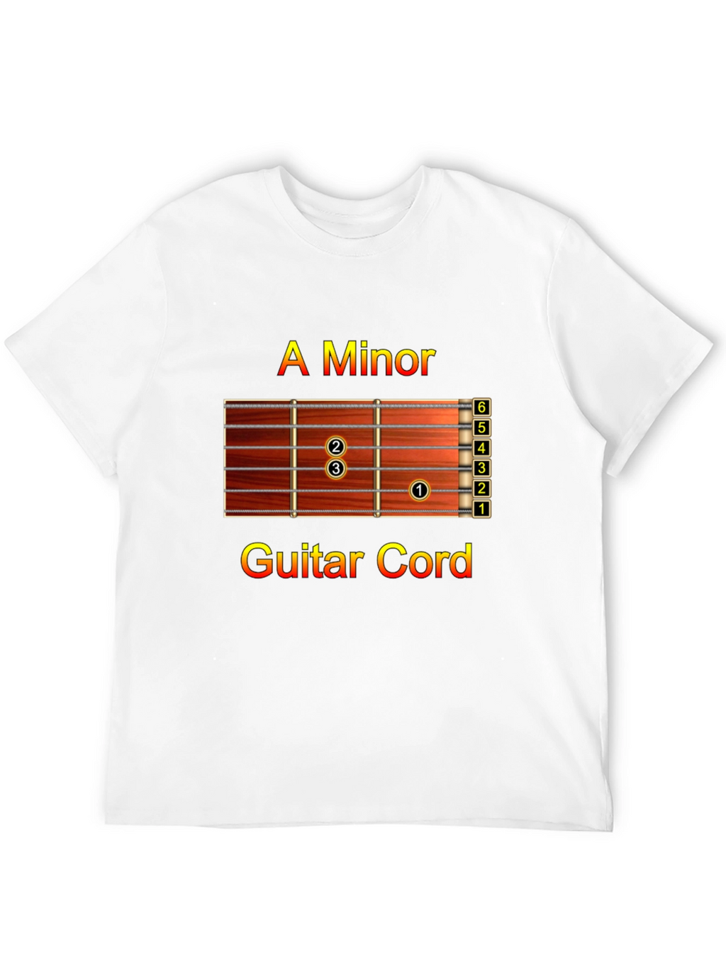 A Minor Guitar Chord Black T-Shirt