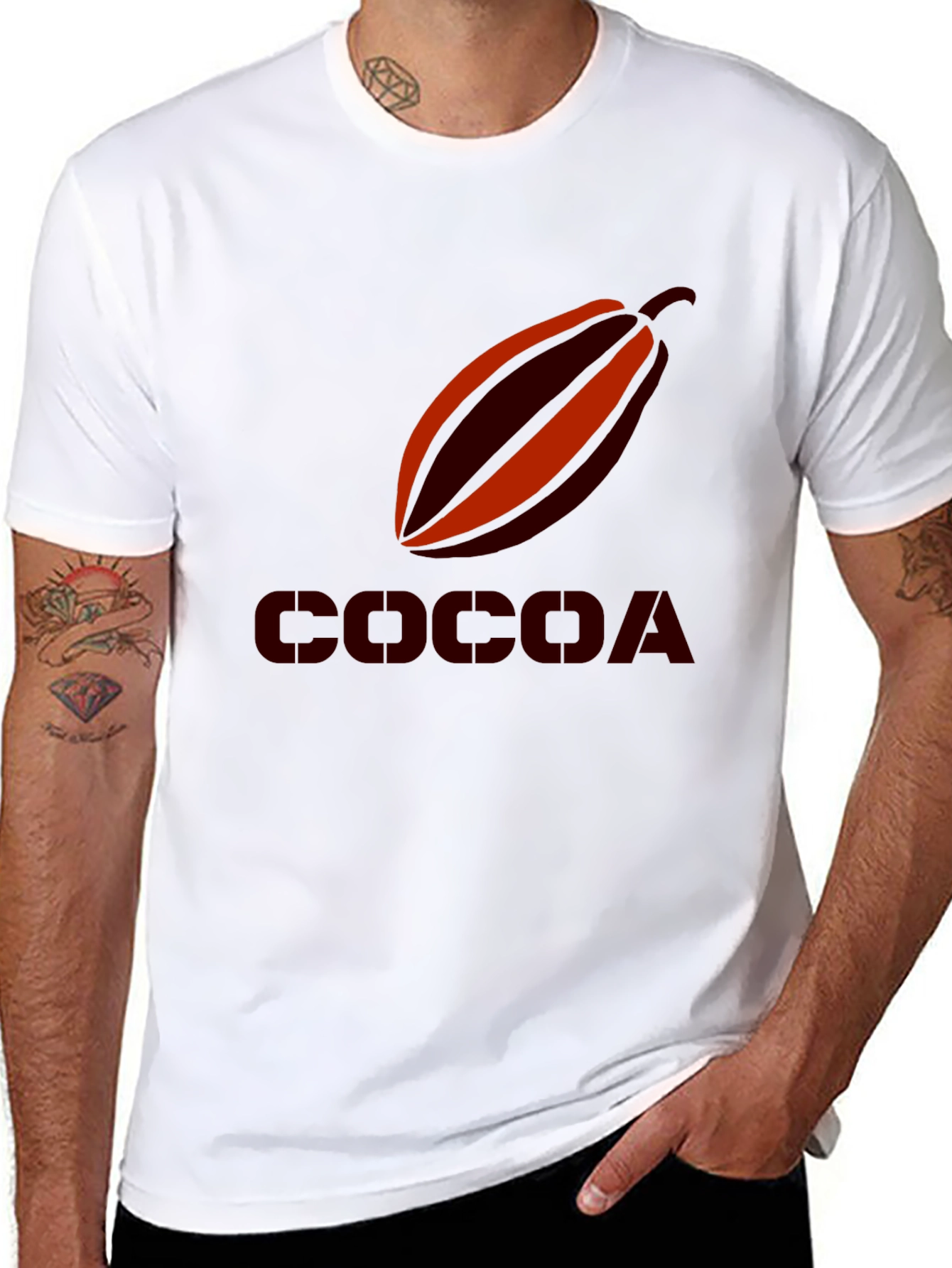 Cocoa Bean Graphic Tee - Black Casual Shirt