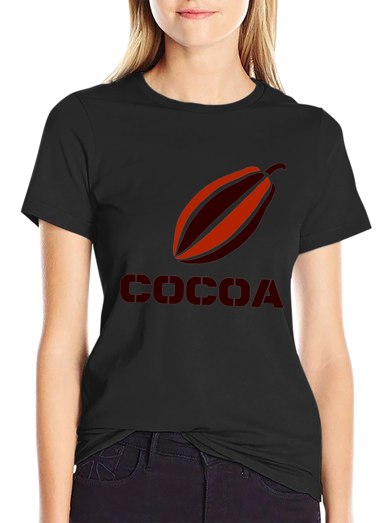 Cocoa Bean Graphic Tee - Black Casual Shirt