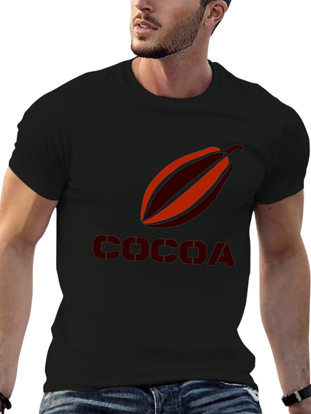 Cocoa Bean Graphic Tee - Black Casual Shirt