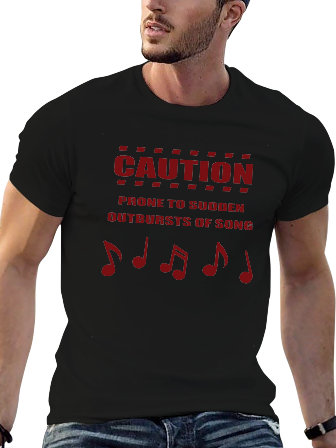 Caution Outbursts of Song Mens T-Shirt
